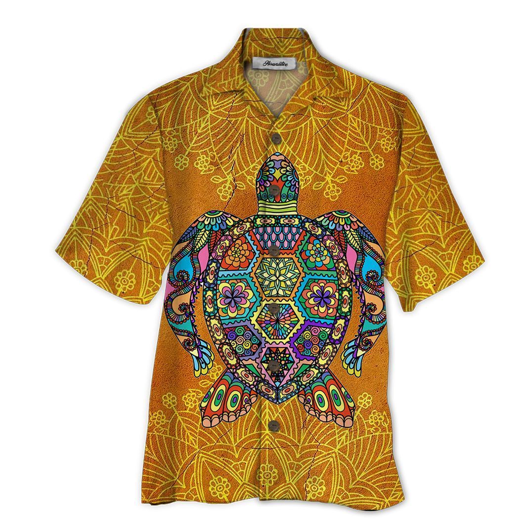 Turtle Orange Unique Unisex Hawaiian Shirt