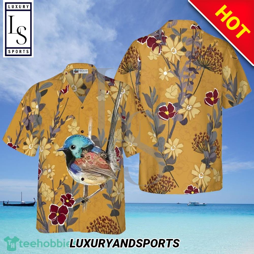 Bird And Flower Hawaiian Shirt