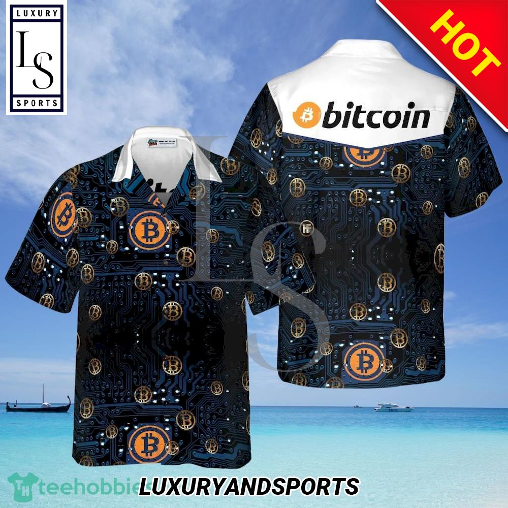 Bitcoin Logo Hawaiian Shirt