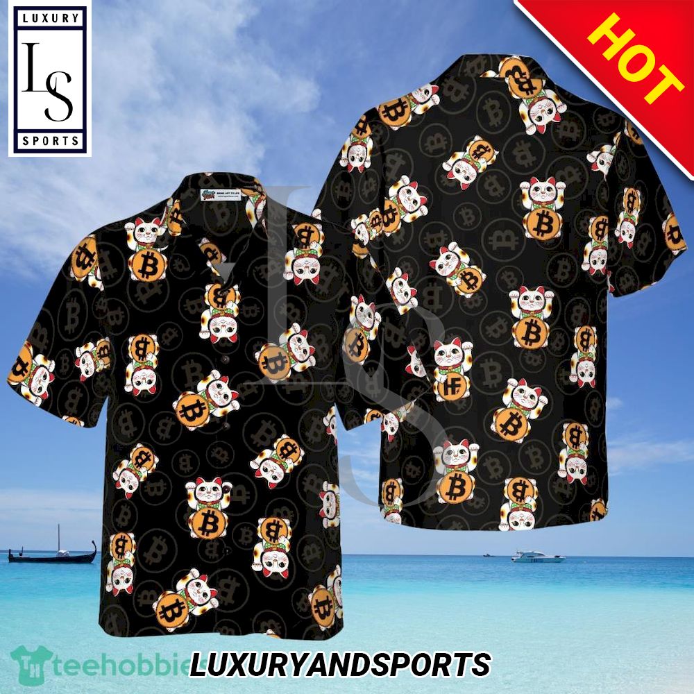 Bitcoin Lucky Cat Hawaiian Shirt