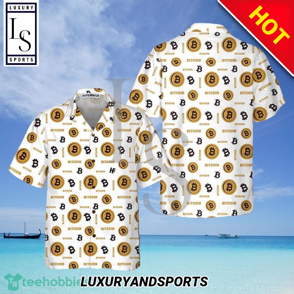 Bitcoin Pattern Hawaiian Shirt