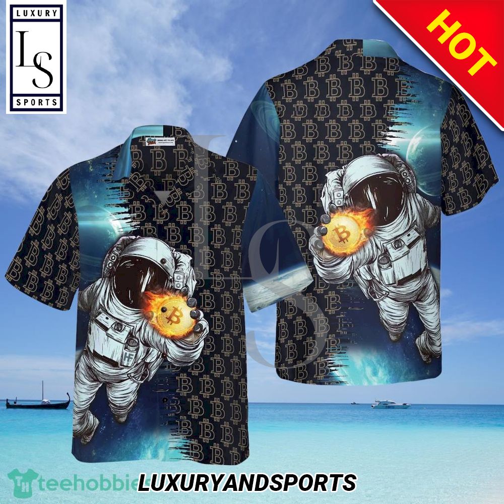 Bitcoin To The Moon Hawaiian Shirt
