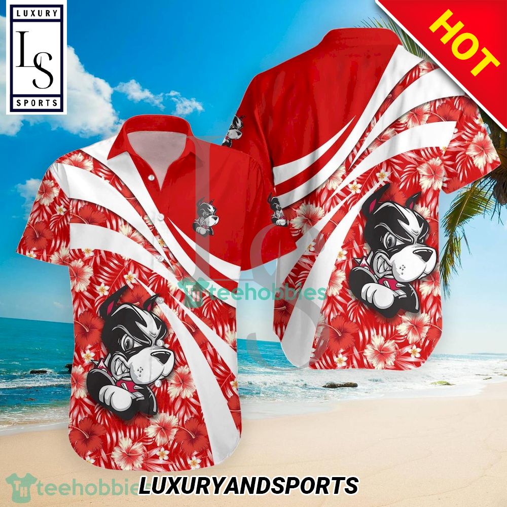 Boston University Terriers NCAA Hibiscus Tropical Flower Hawaiian Shirt