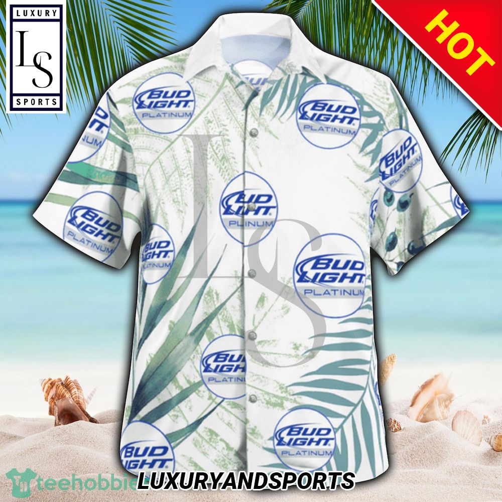 Bud Light Platinum Beer Hawaiian Shirt