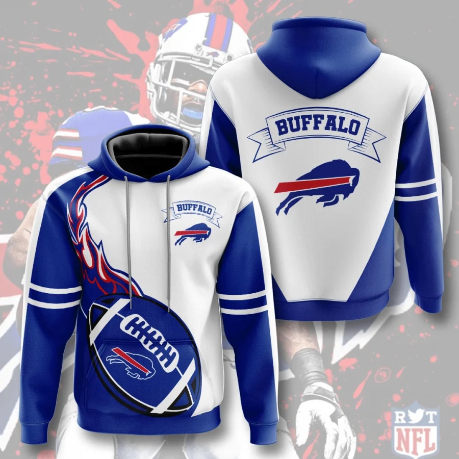 Buffalo Bills Hoodie Flame Balls graphic gift for fans