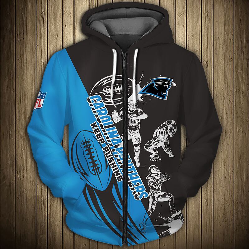 Carolina Panthers Zip Up Hoodie 3D Jason Voorhees Michael Myers