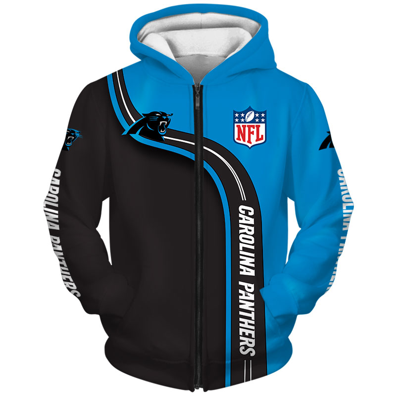 Carolina Panthers Zip Hoodie 3D cute Sweatshirt Pullover gift for fans