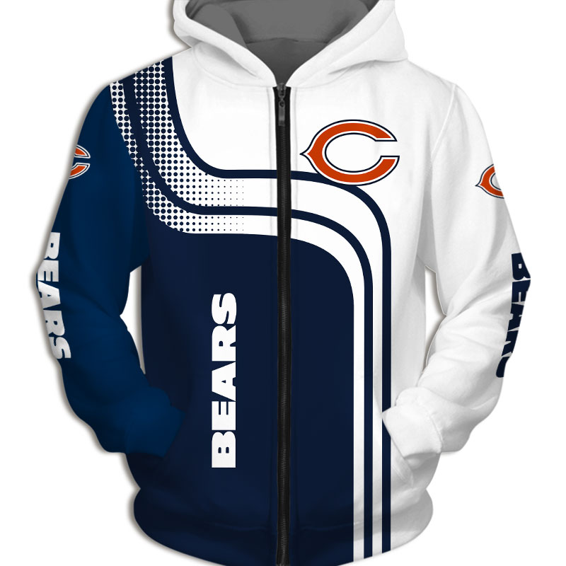 Chicago Bears Hoodie 3D one way Sweatshirt