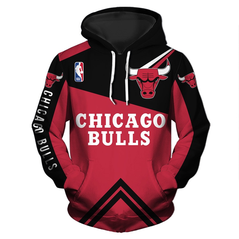 Chicago Bulls Hoodie 3D cheap basketball Sweatshirt for fans