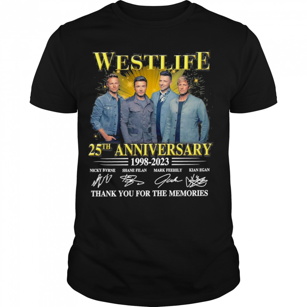 Westlife 25th Anniversary 1998-2023Team Signature Shirt