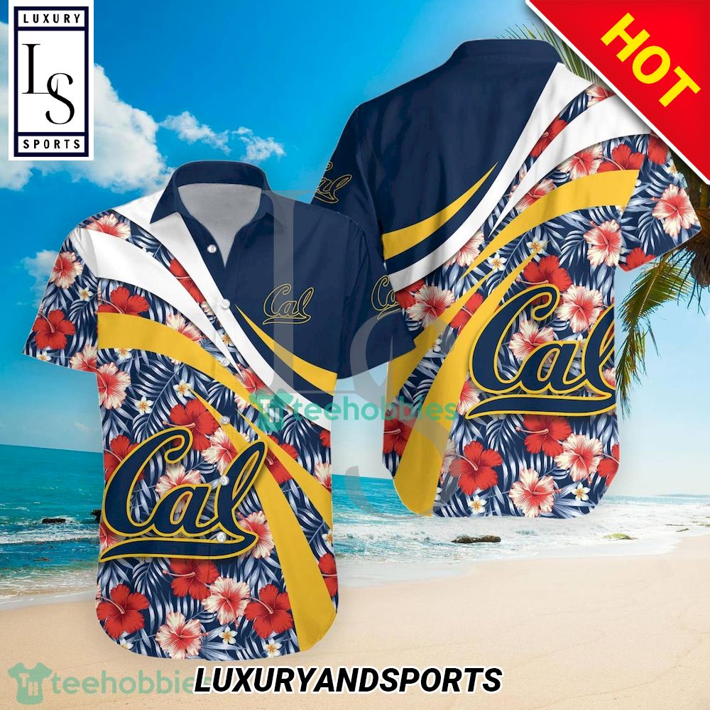 California Golden Bears NCAA Hibiscus Tropical Flower Hawaiian Shirt
