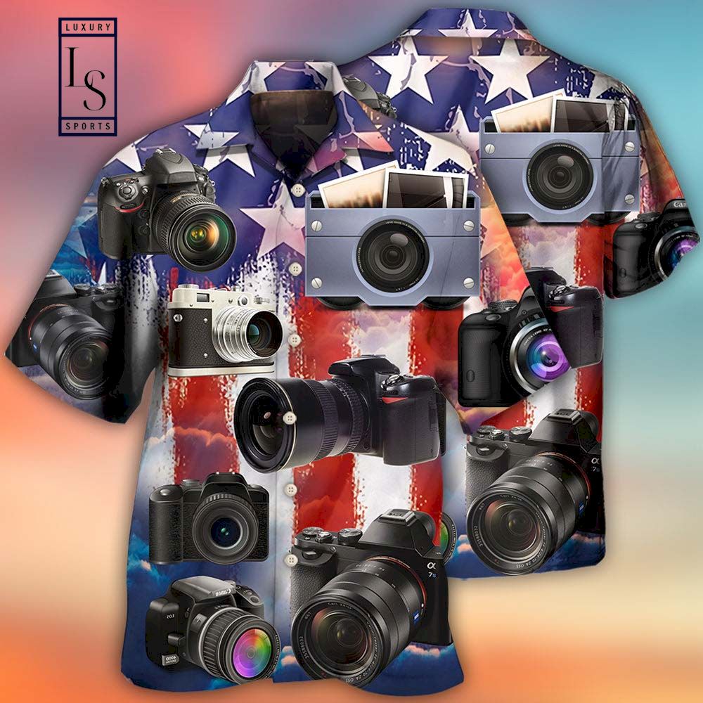Camera Independence Day Hawaiian Shirt