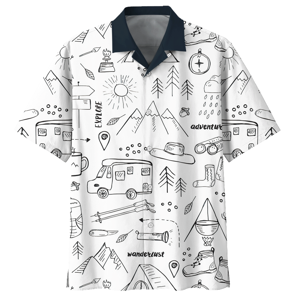 Camping White High Quality Unisex Hawaiian Shirt For Men And Women Dhc17062628