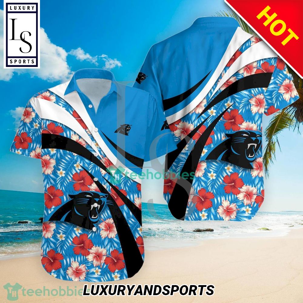 Carolina Panthers NFL Hibiscus Tropical Flower Hawaiian Shirt
