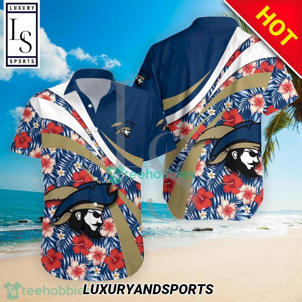 Charleston Southern Buccaneers NCAA Hibiscus Tropical Flower Hawaiian Shirt