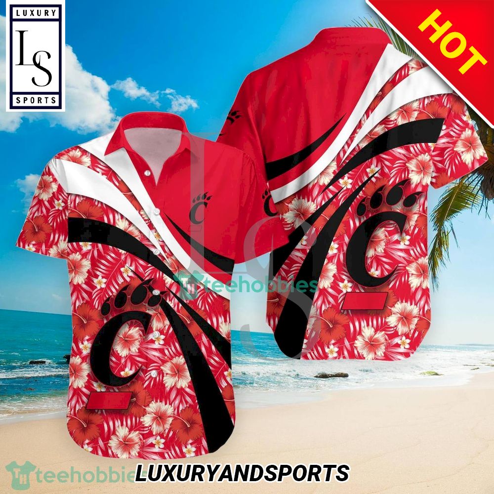Cincinnati Bearcats NCAA Hibiscus Tropical Flower Hawaiian Shirt
