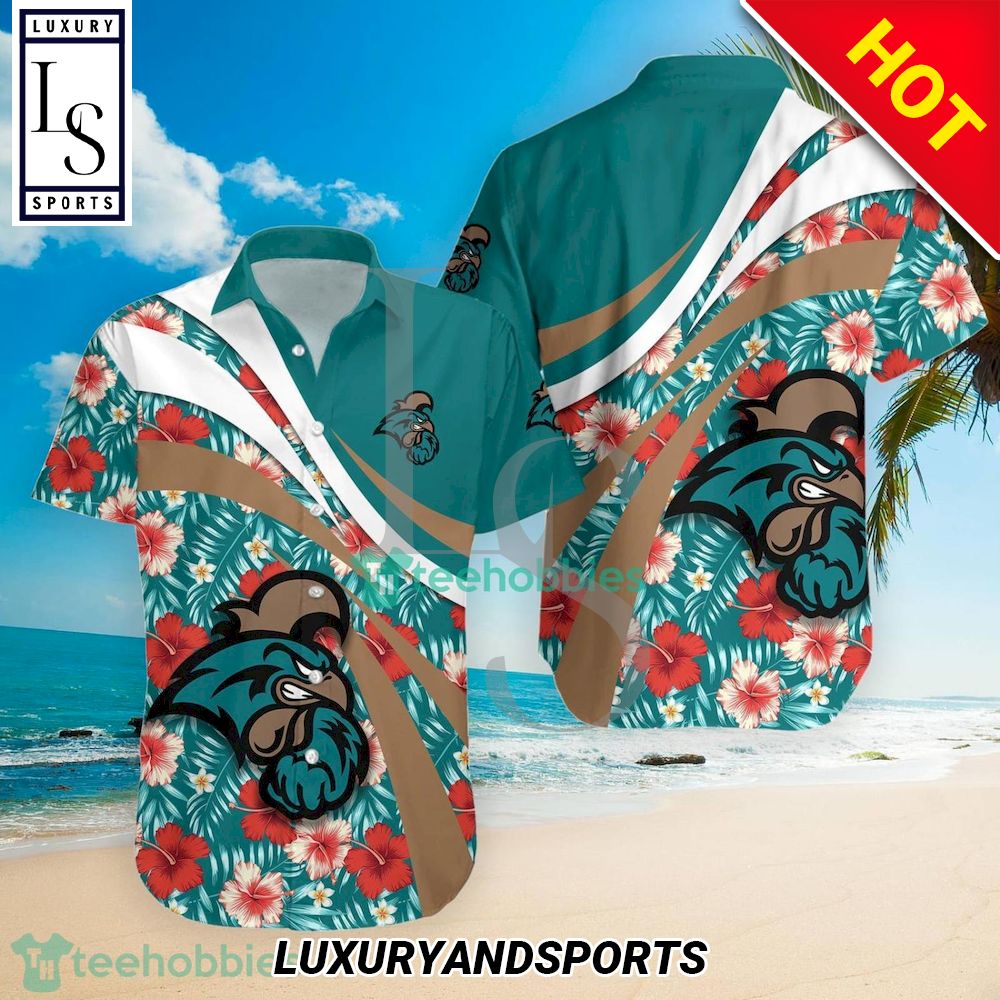 Coastal Carolina Chanticleers NCAA Hibiscus Tropical Flower Hawaiian Shirt