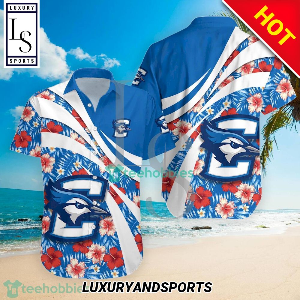 Creighton Bluejays NCAA Hibiscus Tropical Flower Hawaiian Shirt