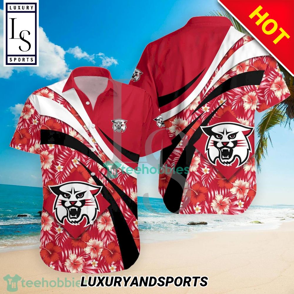Davidson Wildcats NCAA Hibiscus Tropical Flower Hawaiian Shirt