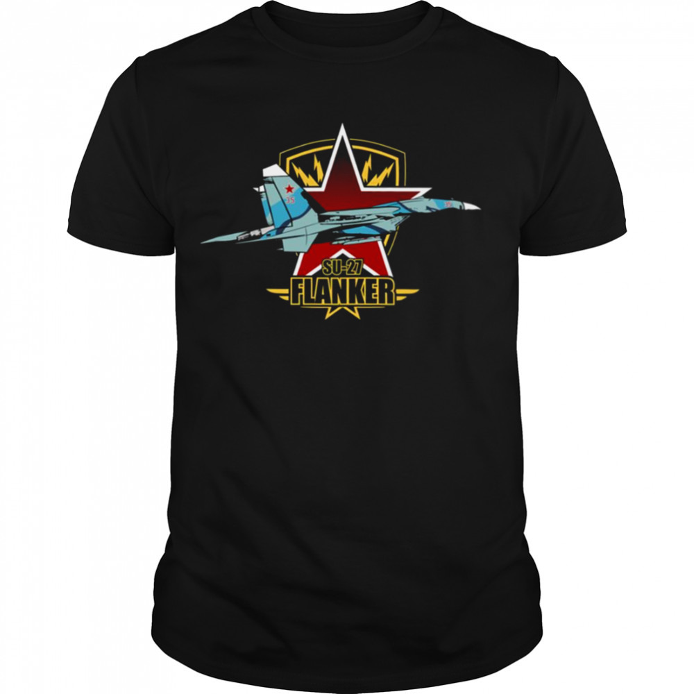 Su 27 Flanker Military Aircraft shirt