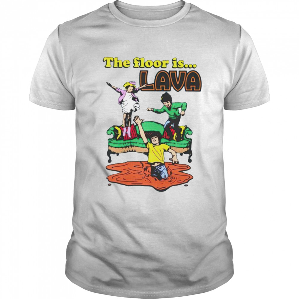 The floor is Lava childrens playing shirt
