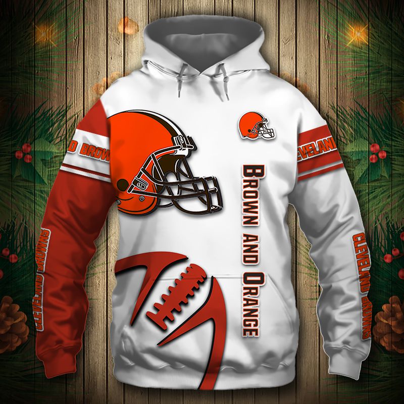 Cleveland Browns Hoodie 3D Graphic balls cheap Sweatshirt Pullover