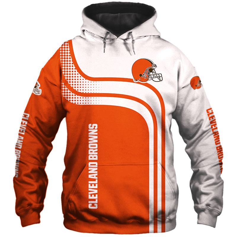 Cleveland Browns Hoodie 3D one way Sweatshirt