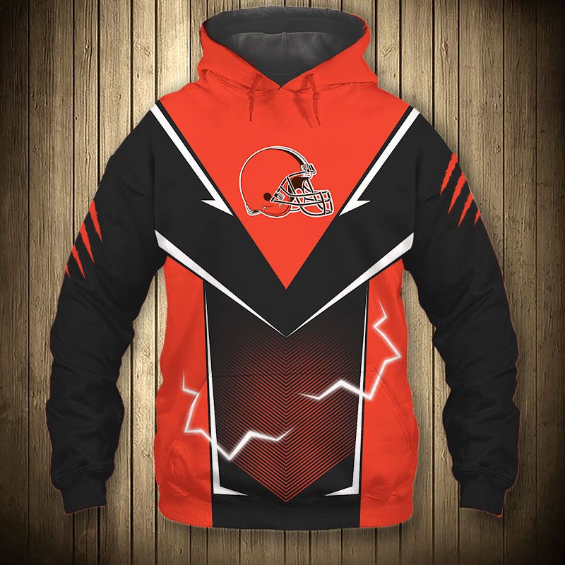 Cleveland Browns Hoodie lightning graphic gift for men