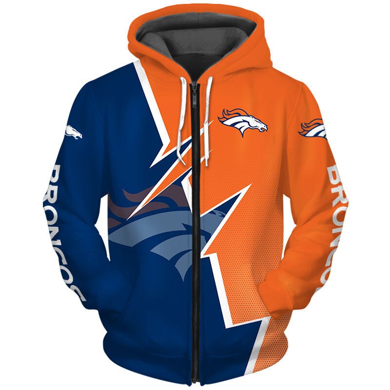 Denver Broncos Hoodie Zigzag graphic Sweatshirt gift for fans 3 Denver Broncos Hoodie Zigzag graphic Sweatshirt gift for fans