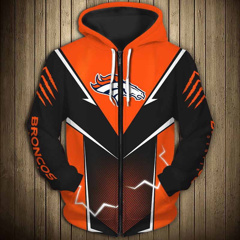 Denver Broncos Hoodie lightning graphic gift for men 3 Denver Broncos Hoodie lightning graphic gift for men