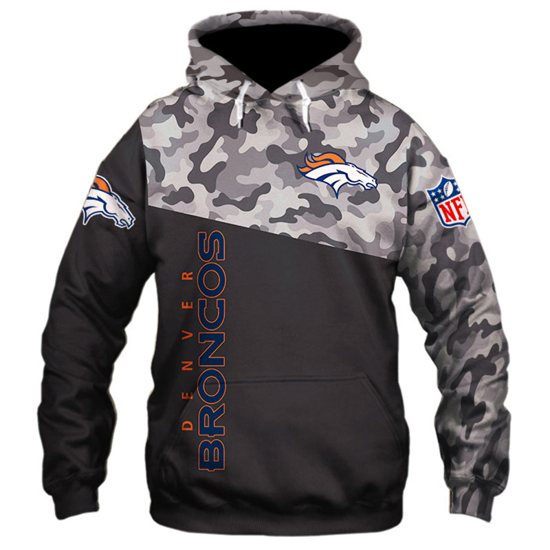 Denver Broncos Military Hoodies 3D Sweatshirt Long Sleeve New Season