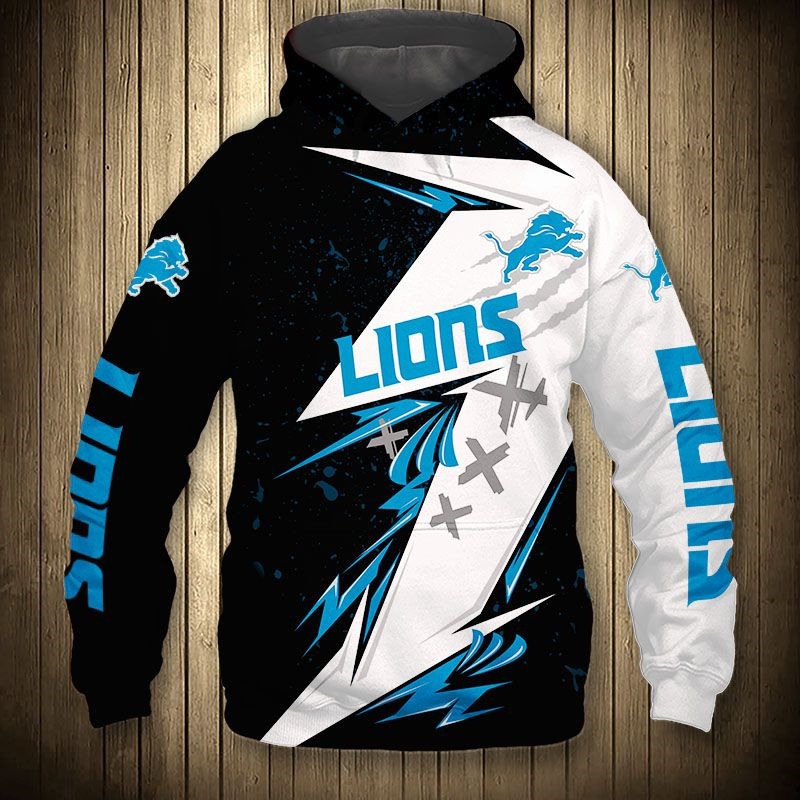 Detroit Lions Hoodies Thunder graphic gift for men 3 Detroit Lions Hoodies Thunder graphic gift for men