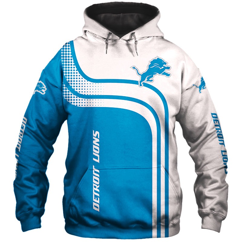 Detroit Lions Zipper Hoodie 3D one way Sweatshirt 3 Detroit Lions Zipper Hoodie 3D one way Sweatshirt