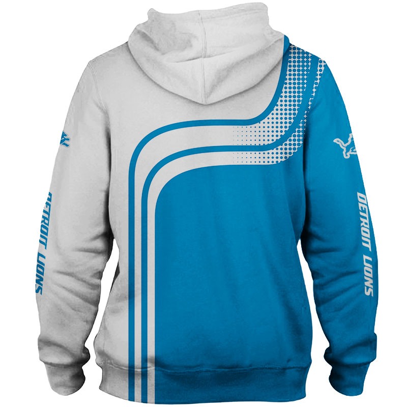 Detroit Lions Zipper Hoodie 3D one way Sweatshirt 2 Detroit Lions Zipper Hoodie 3D one way Sweatshirt