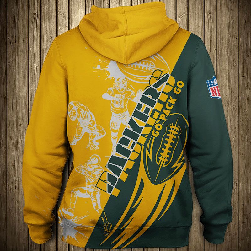 Green Bay Packers Hoodie 3D Cartoon player cute Sweatshirt 2 Green Bay Packers Hoodie 3D Cartoon player cute Sweatshirt