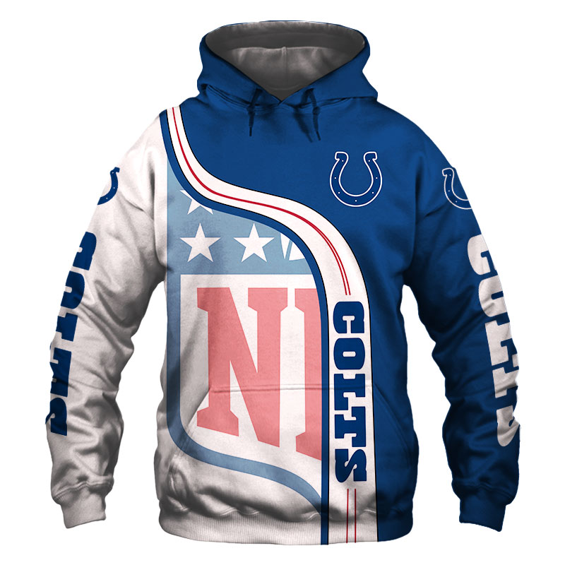 Indianapolis Colts 3D Hoodie Pullover Sweatshirt NFL for fans