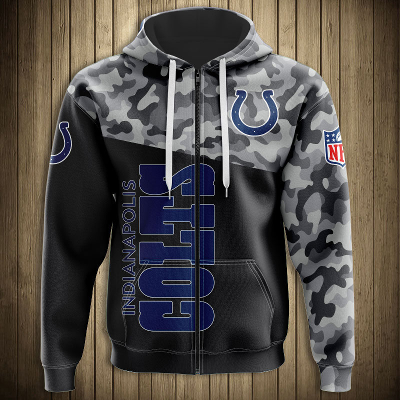 Indianapolis Colts Military Hoodies 3D Sweatshirt Long Sleeve New Season