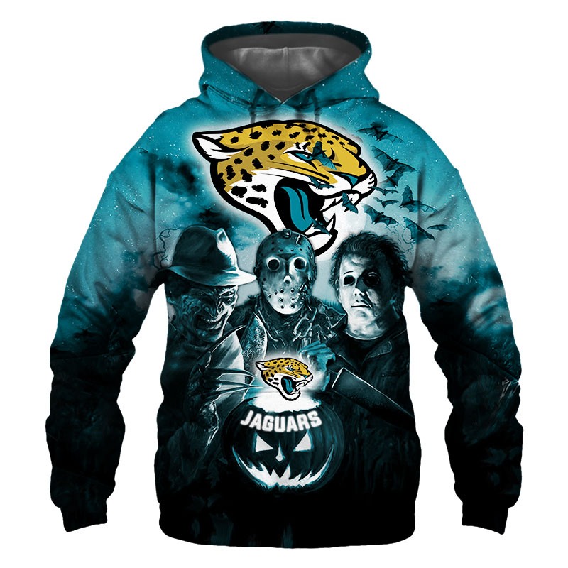 Jacksonville Jaguars Hoodie 3D Halloween Horror night gift for fans