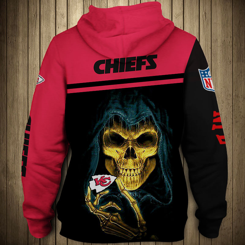 Kansas City Chiefs Red And Black 3d Hoodie