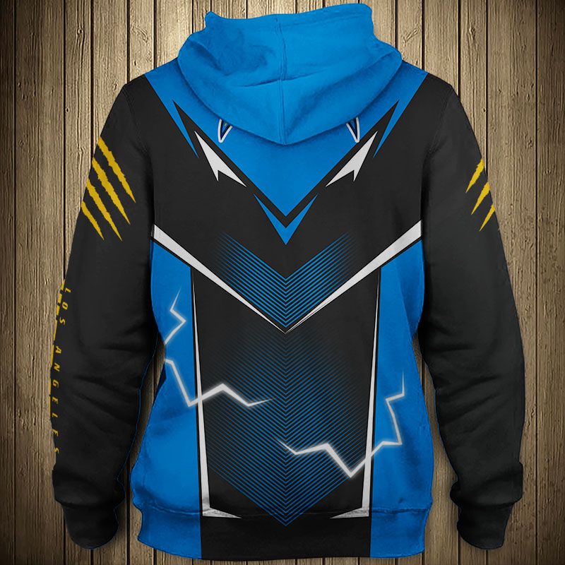 Los Angeles Chargers Hoodie Thunder Graphic Gift For Men - Reallgraphics