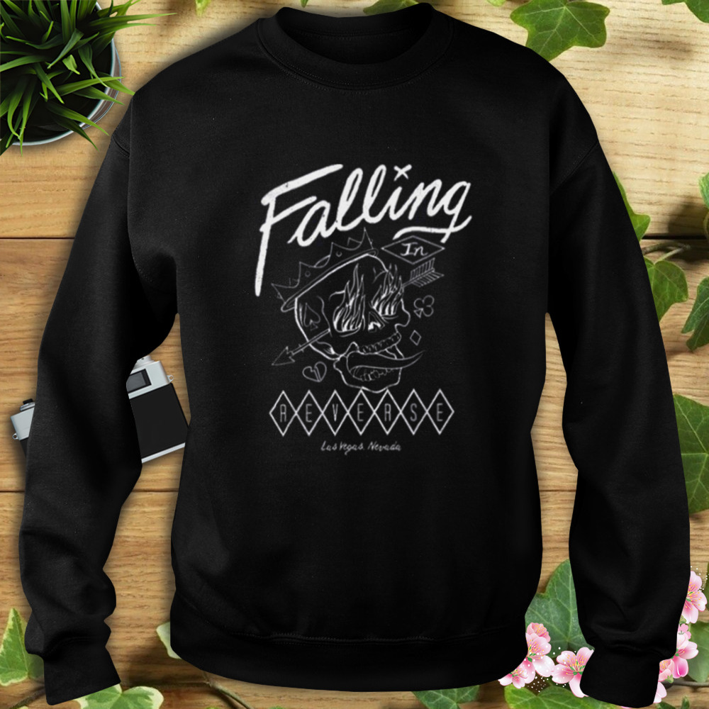 Official Merchandise Flame Skull Falling In Reverse shirt 5 Sweat tshirt