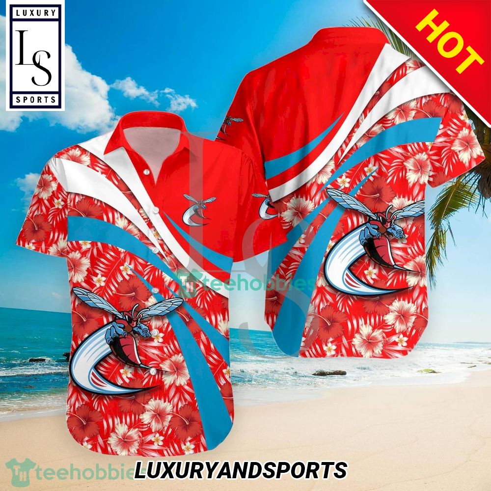 Delaware State Hornets NCAA Hibiscus Tropical Flower Hawaiian Shirt