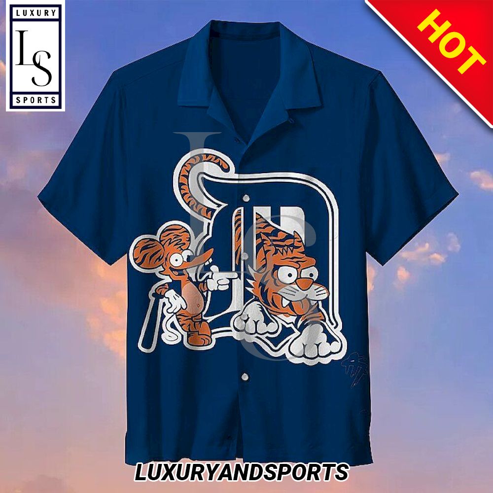 Detroit Tigers Mascot Hawaiian Shirt