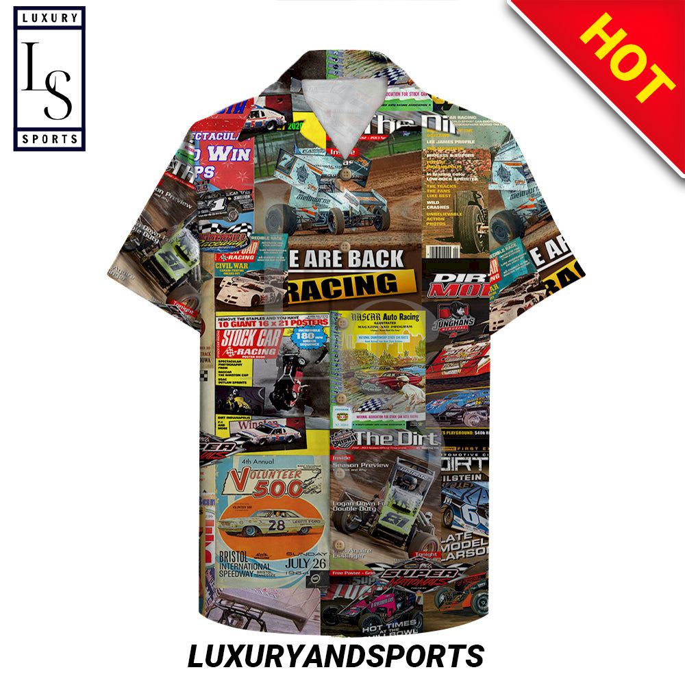 Dirt Track Racing Magazine Hawaiian Shirt