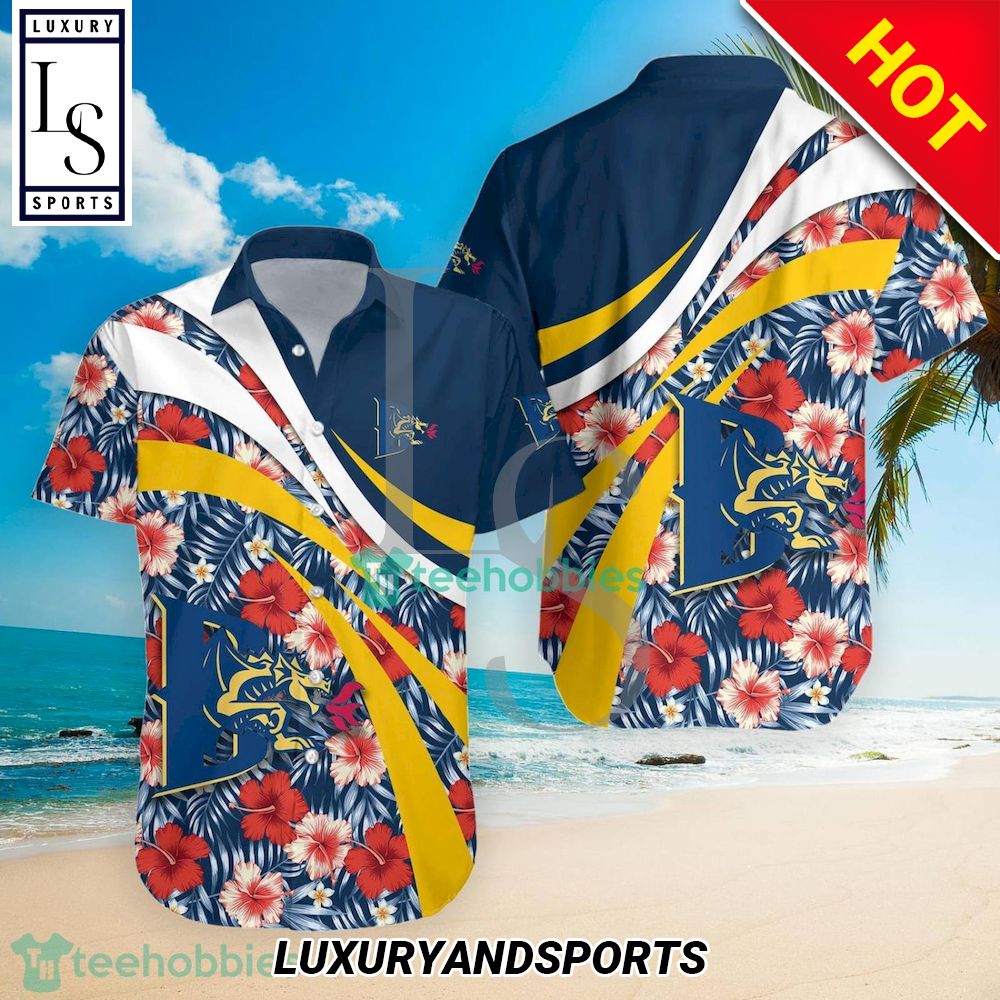 Drexel Dragons NCAA Hibiscus Tropical Flower Hawaiian Shirt