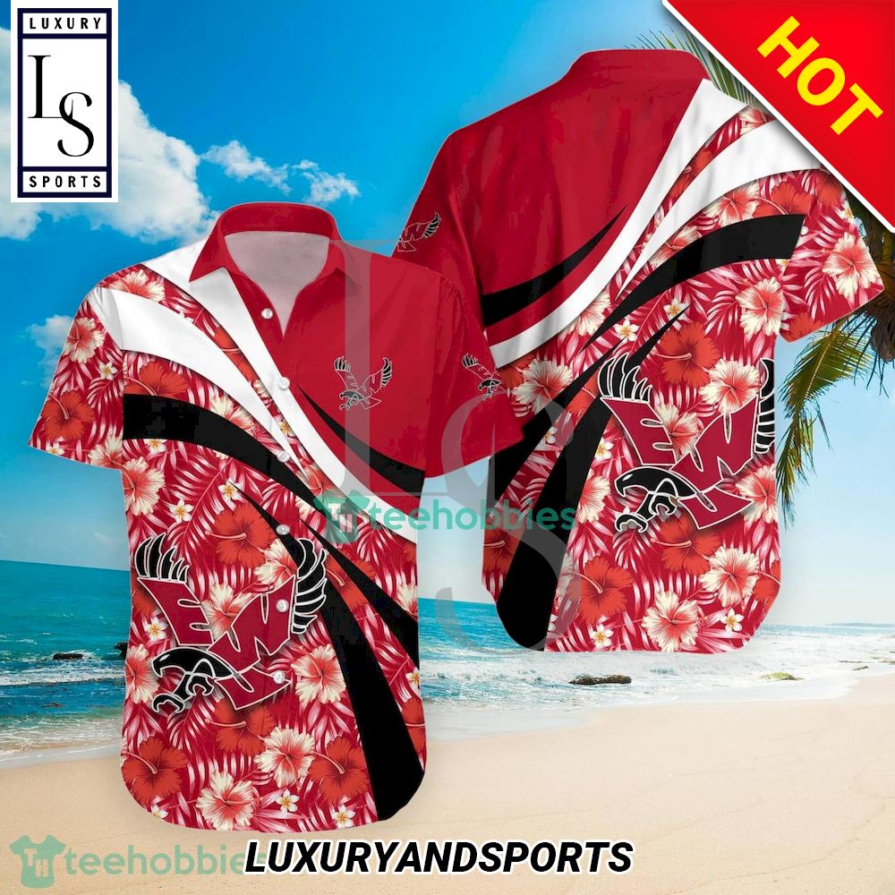 Eastern Washington Eagles NCAA Hibiscus Tropical Flower Hawaiian Shirt
