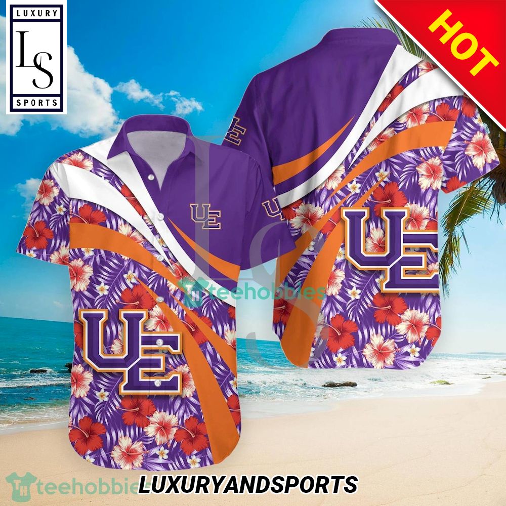 Evansville Purple Aces NCAA Hibiscus Tropical Flower Hawaiian Shirt