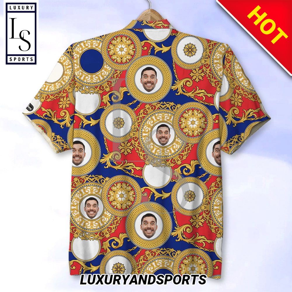 Golden Elegant Arabesques And Chains Hawaiian Shirt And Short