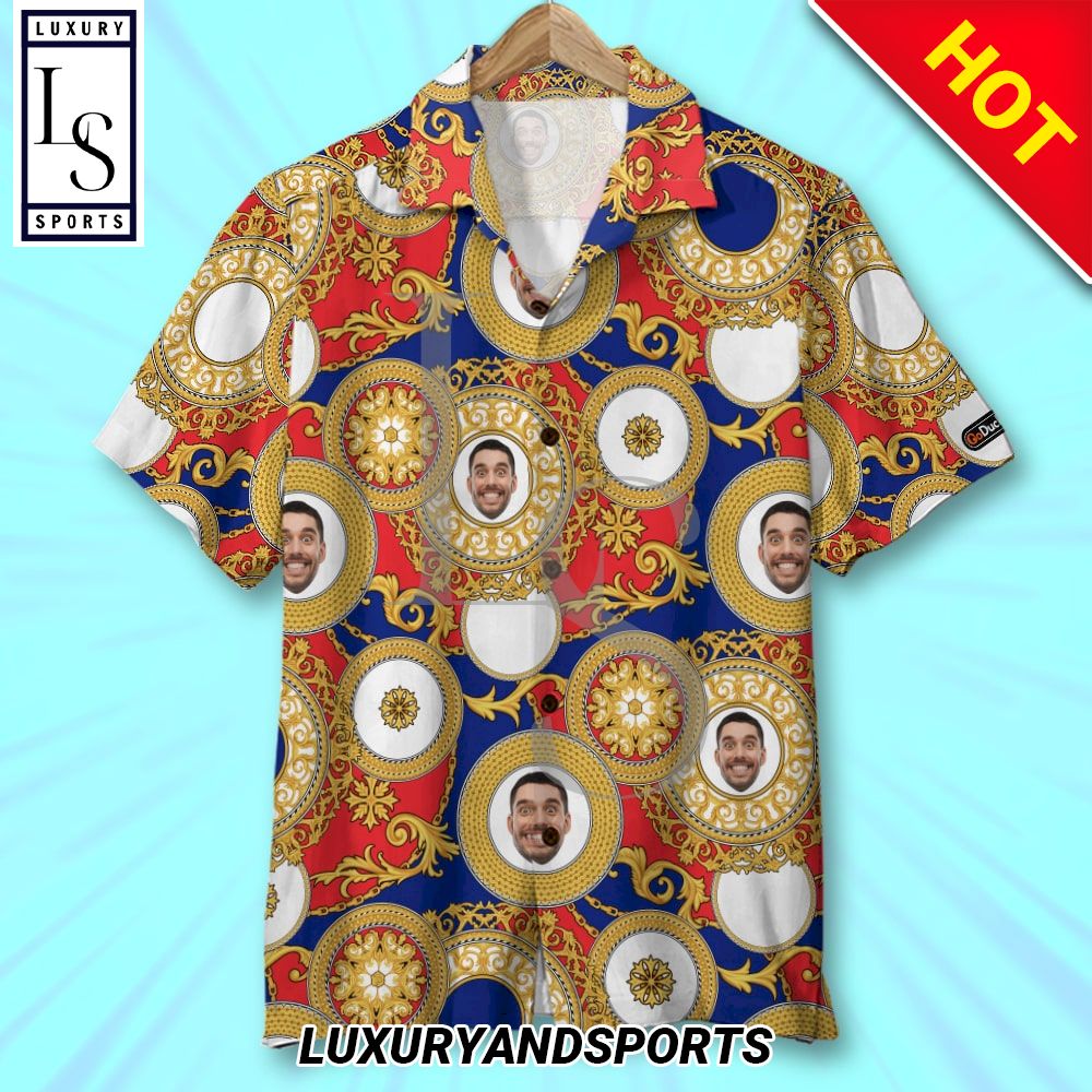 Golden Elegant Arabesques And Chains Hawaiian Shirt And Short