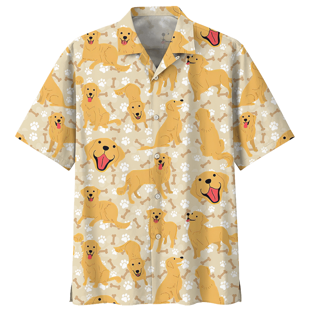 Golden Retriever Yellow High Quality Unisex Hawaiian Shirt For Men And Women Dhc17063163